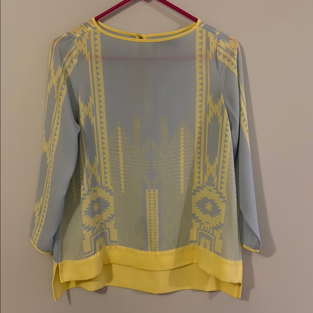 Yellow and Blue Sheer khaadi west full set